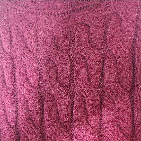 Croft & Barrow L 3/4SlvCottonBlend CableKnit DoubleButton Women'sCardiganSweater - Picture 7 of 9